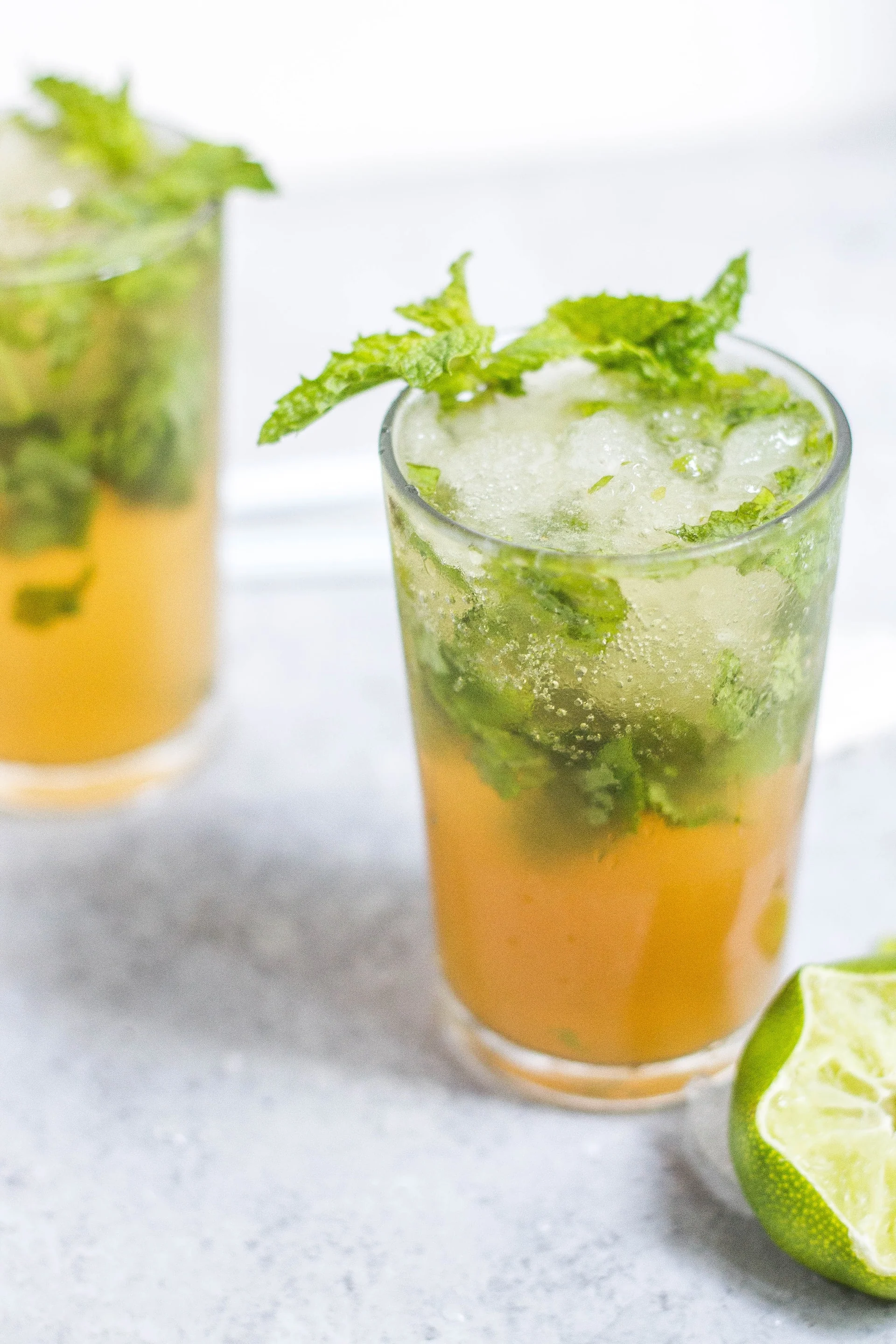 Iced Green Tea with Mint
