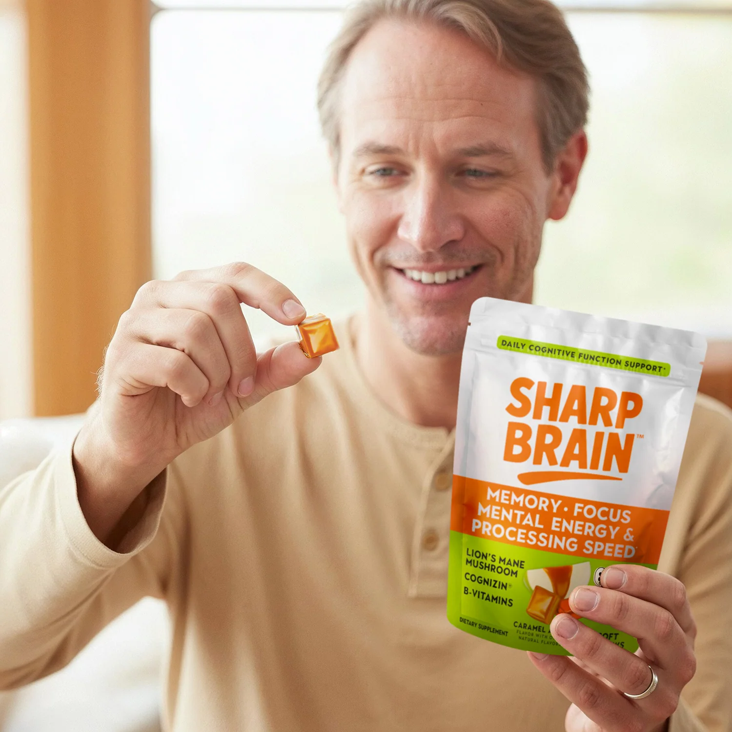 Sharp Brain Chews with Lion's Mane & Cognizin® Citicoline — Caramel Apple Flavor